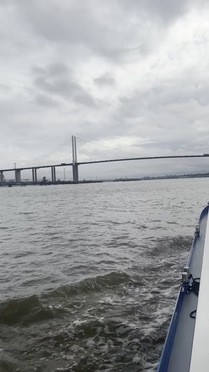 Film approaching the Queen Elizabeth II Bridge at Dartford
